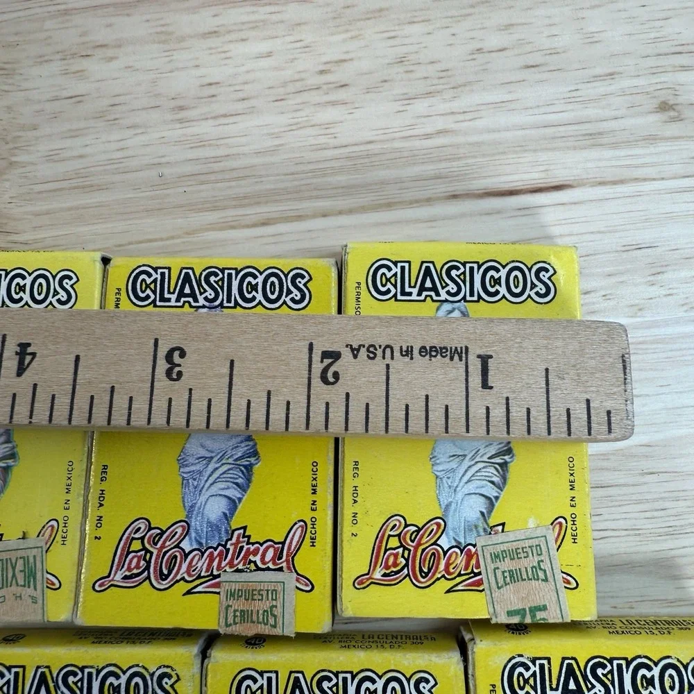 Vintage Mexican Matchbox Lot Of 14 Clasicos Matches NOS Cigars MCM  Decor Unique